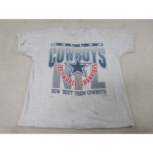 VTG Dallas Cowboys Shirt Adult Large 1993‎ World Champions Ho Bout Them